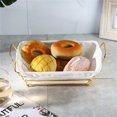 thumbnail image 2 of QUTETN Golden Baskets for Bread Serving Parties Golden Wire Basket for Fruit Vegetables Bread 1, 2 of 4