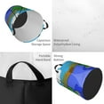 thumbnail image 6 of DouZhe Waterproof Collapsible Large Laundry Baskets, Cartoon Fishing Frog Prints Circular Hamper with Handles, 6 of 7