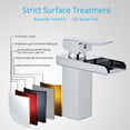 thumbnail image 4 of Wovier Chrome Waterfall Bathroom Sink Faucet with Supply Hose and Plate,Single Handle Single Hole Lavatory Faucet,Basin Mixer Tap Commercial, 4 of 7