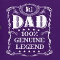 thumbnail image 5 of Wild Bobby, No. 1 Dad Genuine Legend Father's Day Men's Tee, Purple, 5X-Large, 5 of 6