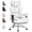 Beige(Adjustable Armrest), variant on Big and Tall Office Chair, Ergonomic PU Leather Executive Computer Chair with Footrest, Pocket Spring Support, 350 LBS Capacity, For Home Office, Brown