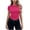 (Type 2)Hot Pink, variant on Patlollav Womens Plus Size Round Neck Short Sleeve Color Matching Loose Dress