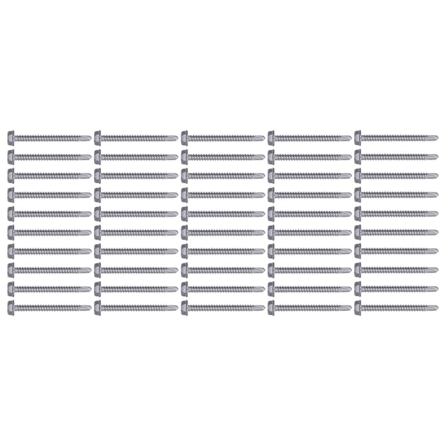 Hex Auto Vis de Perçage, 50pcs Auto Vis de Perçage Vis de Remplacement de Filetage Complet Vis Véritable Excellence