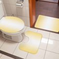 thumbnail image 4 of Yellow Ombre Bath Mat 3 Piece Bathroom Rug Set, Modern Gradient Abstract Art Non Slip Bath Rug Contour Mat and Toilet Lid Cover, Absorbent Shower Mats Soft Bath Rugs and Mats Sets, 4 of 8