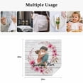 thumbnail image 5 of Mother's Day Cloth Napkins, Love Watercolor Pink Flowers Gray Wood Washable and Reusable Dinner Napkins Set of 4, Table Napkin for Kitchen Party Birthday Wedding Hotel Housewarming 20"x20", 5 of 9