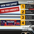 thumbnail image 2 of Donald Trump Republican Bumper Stickers for 2024 Presidential Elections, Vibrant Red and Blue American Flag Design – Decals & Accessories for Cars, Trucks, Vehicles | 3 x 10" | 2 per Pack (Set 2), 2 of 6