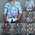 thumbnail image 6 of CENL Men Button Down Shirt Christmas Casual Long Sleeve Party T Dress Up Top Blouse, 6 of 9