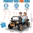 thumbnail image 3 of POWANLI 24V Ride on Toys Truck with 2.4G Remote Control,2 Seater Kids Electric Car with 4 wheels, USB, MP3, Bluetooth, LED Lights, Horn for Girls Boys Kids 3-8, Black, 3 of 10