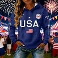 thumbnail image 3 of AHMOMEI Women's 250 Anniversary USA Shirt 1776-2026 USA 250th Anniversary Waffle Hoodie 4th of July Women's Fashion Hoodies & Sweatshirts, 3 of 3