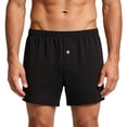 thumbnail image 2 of Ceisia Men's Waffle Knit Boxer Shorts with Elastic Waist and Front Fly Black XL Gifts for Father, 2 of 5