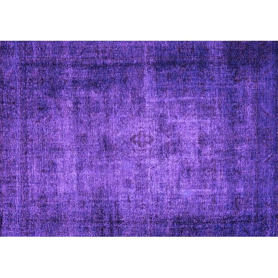 Ahgly Company Indoor Rectangle Oriental Purple Industrial Area Rugs, 5' x 7'