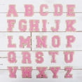 thumbnail image 6 of 3 Pack Chenille Iron On Glitter Varsity Letter "L" Patches - Pink Chenille Fabric With Gold Glitter Trim - Sew or Iron on - 5.5 cm Tall, 6 of 8