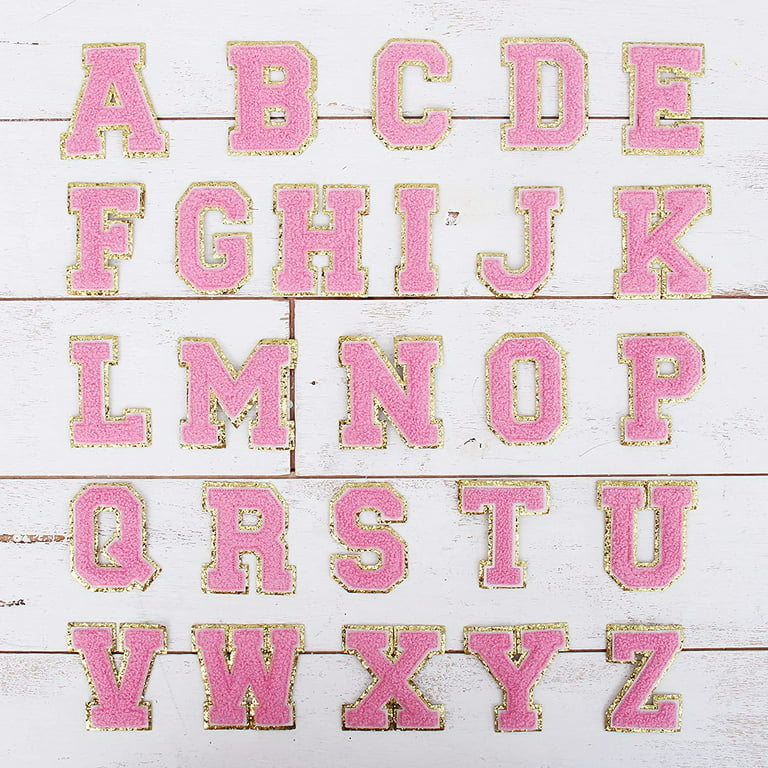 Soft Flock Iron-On Letters 1-3/4 Monogram-Hot Pink