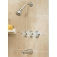 thumbnail image 2 of OakBrook Essentials Three Handle Tub and Shower Faucet, Chrome, 2 of 3