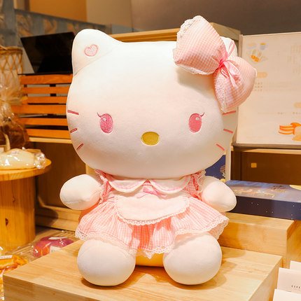 Maid Hello Kitty Juguete De Peluche Kawaii Decoración De La Habitación Stitch Sanrio Juguetes Para Niños Lindos Niñas Anime Peluches Muñeca V5HV Fivean unisex