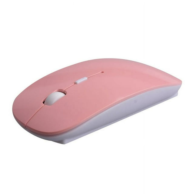 Ultra Slim Optical 2.4G Wireless Mouse Mice Portable Ergonomically DPI Adjustable 3D USB Receiver for Laptops & Computers (Pink)