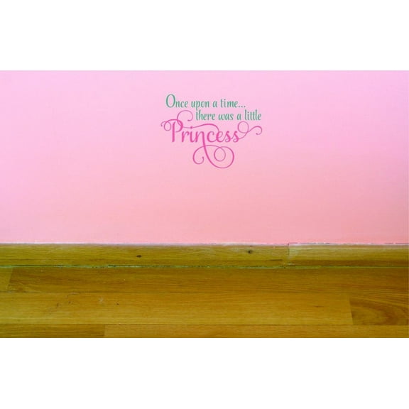 Custom Decals Once Upon A Time… There Was A Little Princess Wall Art Size: 14 X 28 Inches Color: Multi