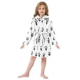 thumbnail image 6 of FORMRS Niños Bathrobe Unisex Hooded Robe Soft Plush Pajamas Sleepwear, Size 2-3T, Black Cartoon Cat Paw, 6 of 7