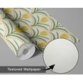 thumbnail image 6 of S4Sassy Peel & Stick Vinyl Wallpaper, Chic Tulip Arch Print Wallpaper Contact Paper Waterproof - Yellow, 25"x360", Textured Finish, Wall Covering for Home Decor in Bedrooms, Renter Spaces, Cabinets, 6 of 9