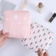 thumbnail image 3 of Bolsa portátil para guardar toallas sanitarias, 2 unidades, monedero con cremallera, gran capacidad, para viajes al aire libre y oficina - Lunares grises y hojas rosas, 3 of 5