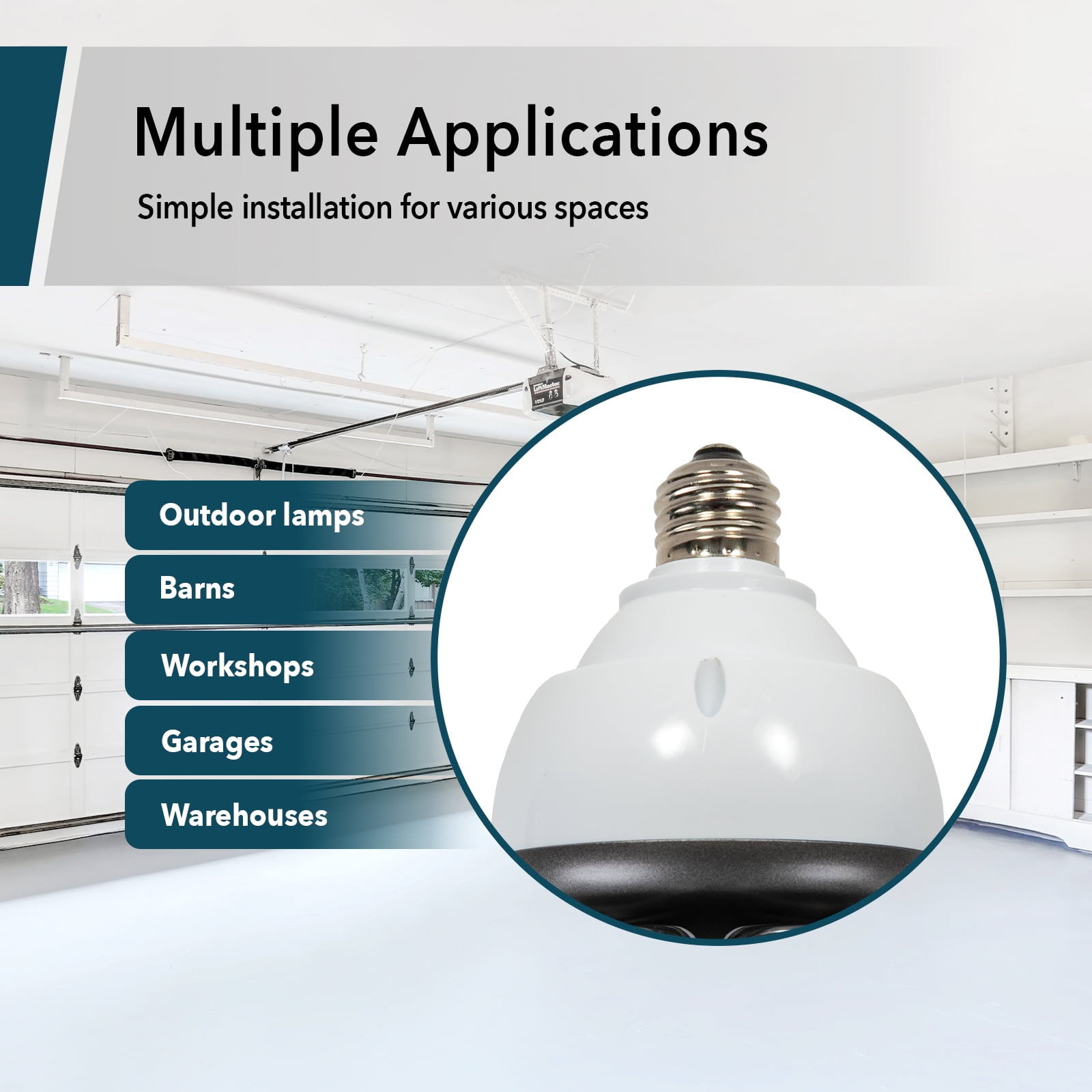 GT-Lite 4500 Lumen LED Light Bulb, 40-watts, E26 Medium Base, IP65 Wet Rated, Enclosed Fixture Rated, 5000K Daylight, Lumen Tough Pro Series