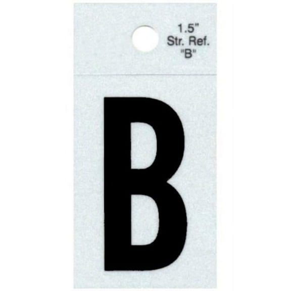 Midwest Fastener MF395020 1.5 in. - B Straight Black Reflective Numbers - 12 Piece