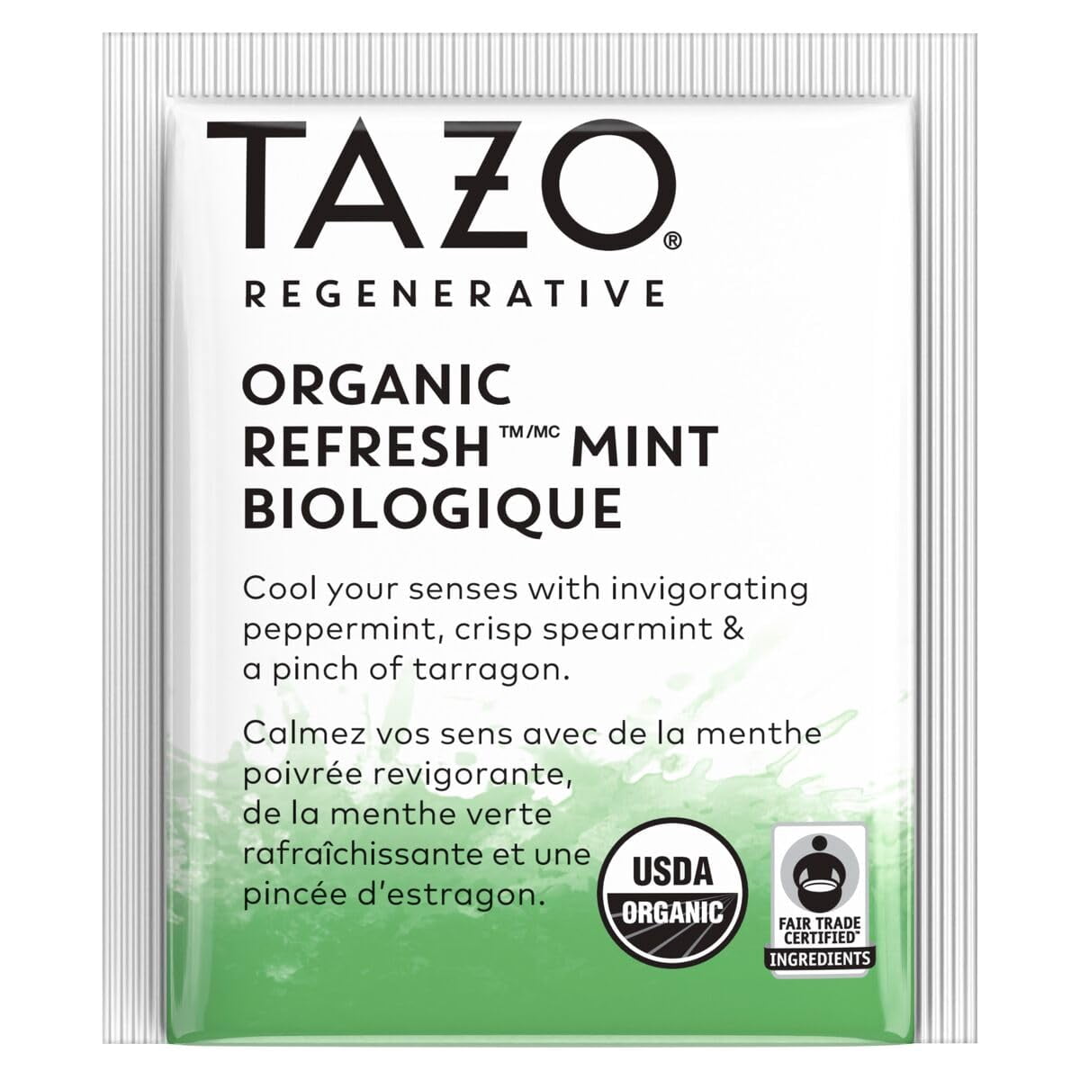 TAZO Regenerative Refresh Mint Herbal Tea Bags, Caffeine-Free, 16 Count (Pack of 6)
