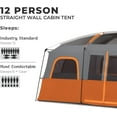 thumbnail image 6 of CORE 16' x 11' 12 Person Straight Wall Cabin Camping Tent, 49lbs, 6 of 9