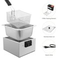 thumbnail image 4 of Commercial Deep Fryer 1700W Electric Countertop 10.35QT Dual Basket Stainless Steel Oil Fryer with Temperature Limiter for Home Kitchen Restaurant, 4 of 6