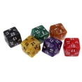 thumbnail image 2 of TISHITA Lot de 6 dés D24 Multi-Faces pour Jouer à un Jeu de Société RPG, Cadeaux, Perle, 2 of 8