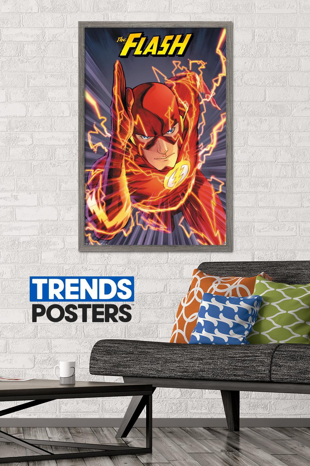 DC Comics - The Flash - Speed Wall Poster, 22.375" x 34", Framed