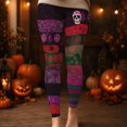 thumbnail image 2 of Leggings For women Mummy Skull Print 4-Way Stretch Casual Fashion Tummy Control Leggings, 2 of 6