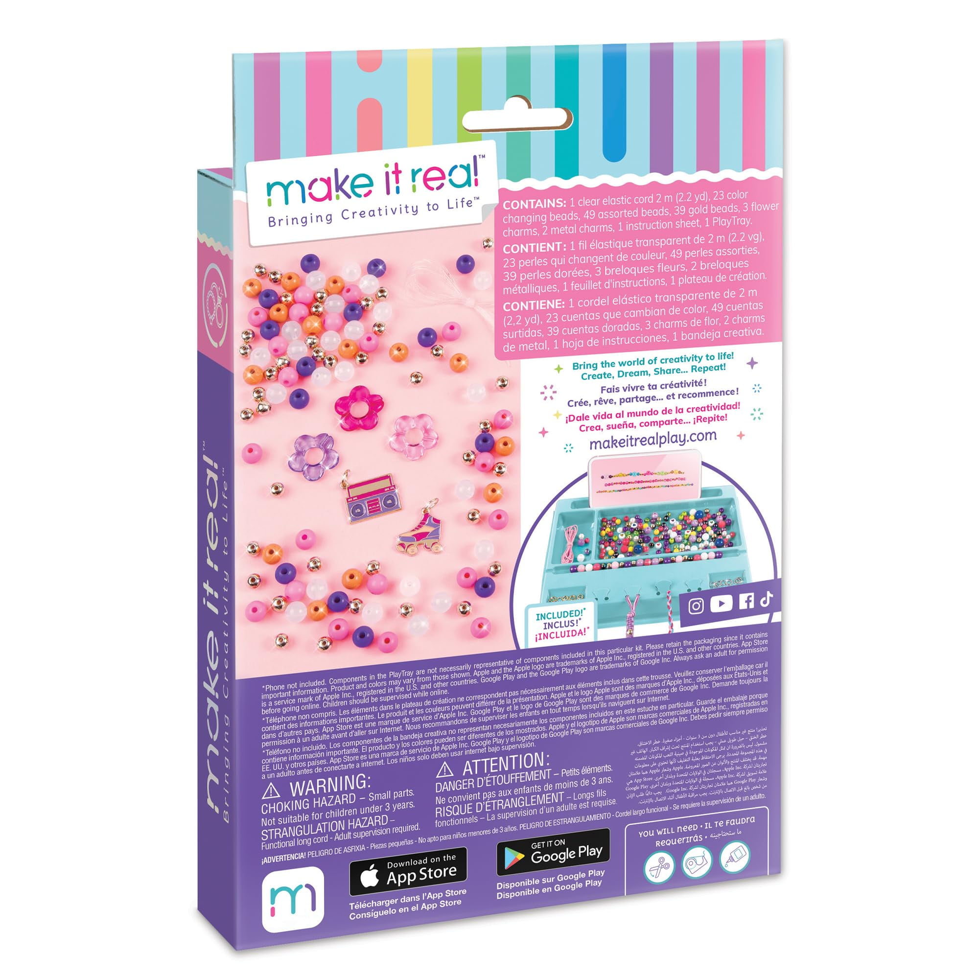 Make It Real Colour Reveal DIY Bracelet Craft Kit for Kids