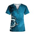 thumbnail image 4 of Fiudx Ropa de Mujer Blusa Superior con Botones de Color Sólido y Cuello Redondo, Informal, Cómoda Ya La Moda para Mujer, 4 of 5