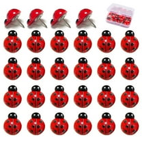 30 PCS Ladybugs Push Pins Cute Thumb Tack Creative Pushpins Decorative Ladybug Drawing Pins for Photos Wall, Maps, Bulletin Board, Cork Boards, Whiteboard, Office or Home.