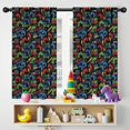 thumbnail image 5 of Blackout Kids Curtains,Multicolor Controllers Games Icons Black Pattern Childrens Insulated Curtains Set Of 2,Bedroom Essentials,Toddler Room Decor 42"x54", 5 of 5