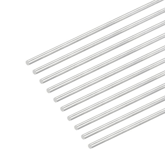 Varillas Redondas de Acero Inoxidable 304 Unique Bargains 3mm x 350mm Paquete de 10