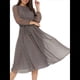 thumbnail image 2 of Vestidos Largos Informales de Larga con Cuello Redondo, Corte A, con Estampado Floral, Estilo Bohemio, para Invitadas de Boda, para Mujer, Otoño 2025 Color Café XL, 2 of 8