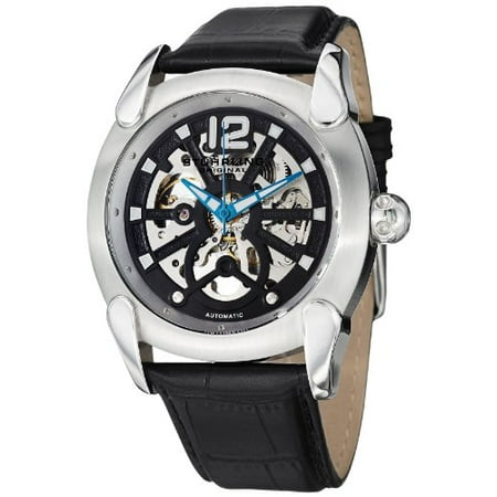 Stuhrling 725 01 Men's Gen X Axial Automatic Skeleton Stainless Steel Watch