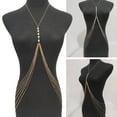 thumbnail image 2 of Bikinis Chest Chain for Women Pearls Fringed Shoulder Chain Necklace Body Chain Night Club Body Jewelry for Formal, 2 of 8
