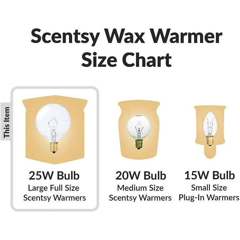 Scentsy 25W Replacement Bulbs for Full-Size Scentsy Warmers (Pack of 3)