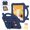 Navyblue, variant on Dteck Cute Kids Case for iPad Mini 7 (A17 Pro) 2024 / iPad Mini 6 2021 8.3 inch, Shockproof EVA Protective Case with Handle Kickstand DIY Cartoon Cover, Skyblue