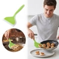 thumbnail image 2 of Silicone Wrapped Fish Spatula, Nonstick Wide Flat Turner for Pancakes, Eggs, Pizza, Fish and Everyday Cooking(Green,One Size), 2 of 7