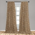 thumbnail image 4 of Ambesonne Cinnamon Curtains, Clove Vanilla Coffee Beans, Pair of 28"x84", Cocoa and Pearl, 4 of 4