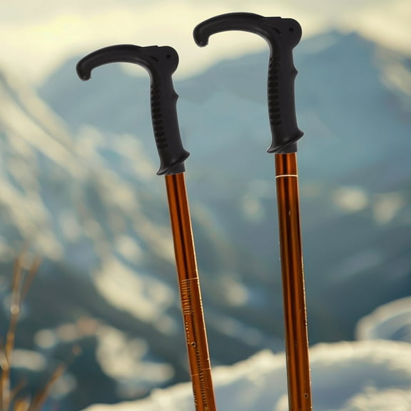 Soimiss Black Hiking Pole Handle Grip Replacement with Shock Absorption for Outdoor Trekking