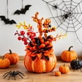 thumbnail image 4 of Darzheoy Halloween Thanksgiving Centerpiece, Artificial Pumpkin Floral Arrangement, 4 Styles Fall Maple Sunflower Berry, Table Centerpiece for Mantel, Table, Dining, Home, Entryway, 4 of 6