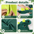 thumbnail image 4 of PJKOBMJ Cute Adult Onesie - Animal Cosplay Costume - Unisex Costume Adult Plush Fluffy One Piece Cosplay Suit for Adults, Women and Men(Green-Fluffy-M), 4 of 8