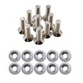 thumbnail image 1 of 10pcs/set JDM Style Washer Nut License Plate Bolts Fender Flare Stickers M6x20  Auto Car Styling Tuning Modification, 1 of 7