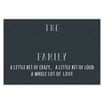 thumbnail image 4 of Personalized Planet 27x18 Little Bit of Crazy Loud and A Whole Lot of Love Doormat with Custom Family Name Printed on Gray Rectangular 1/4” Thick Non Slip Mat for Kitchen Hallway Deck or Porch, 4 of 6
