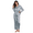 Blue Grey Stripe, variant on U2SKIIN Women Satin Pajamas Set, Long Sleeve Silk Pajamas for Women Striped Button Down 2-Piece Pj Set （Navy Stripe, XX-Large）